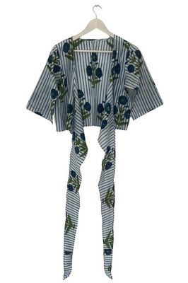 NEW! Block print Wrap Top No. 106