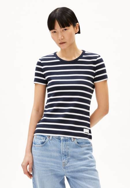 KARDAA STRIPES T-SHIRT | night sky-white
