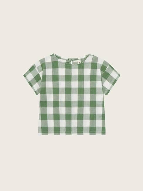 Dill Gingham Boxy T-Shirt