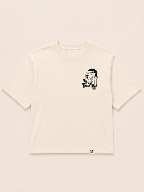 CAMISETA CREAM YOU MELT MY HEART OVERSIZE