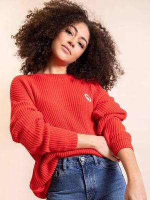PALLENBERG RED ORGANIC COTTON SWEATER