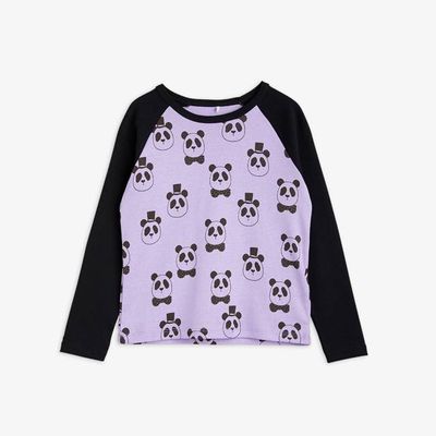 Langärmliges Panda Raglan-T-Shirt