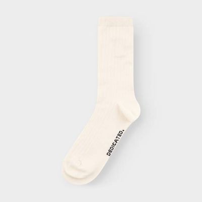 DEDICATED - Rib Socks Knivsta Off White