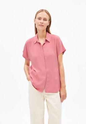 LARISAANA BLUSE| dunkle Pfingstrose