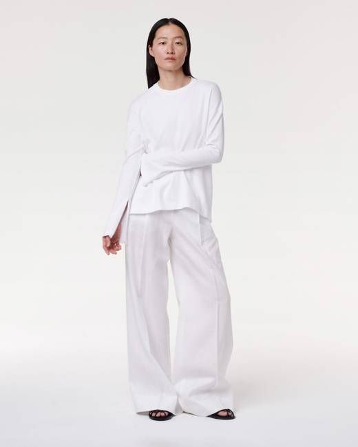 Luxe Seamed Long Sleeve | White