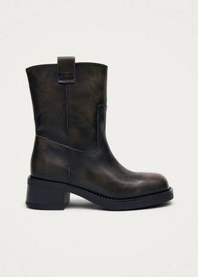 Rajan Brushed Brown Leather Boots