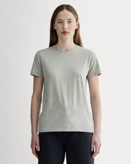 The Slim Crew in Essential Cotton | Heathered Grey
