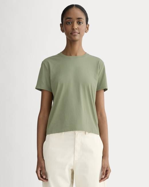 The Box-Cut Tee in Essential Cotton | Sagebrush | No Pocket