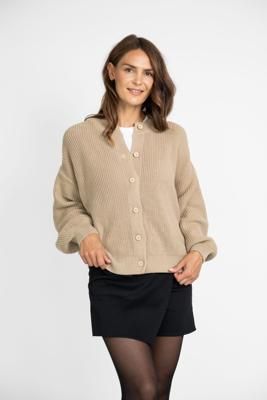 Boxy Cardigan sand