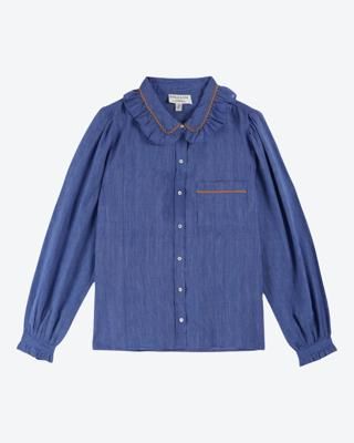 Emile & Ida Indigo Striped Blouse