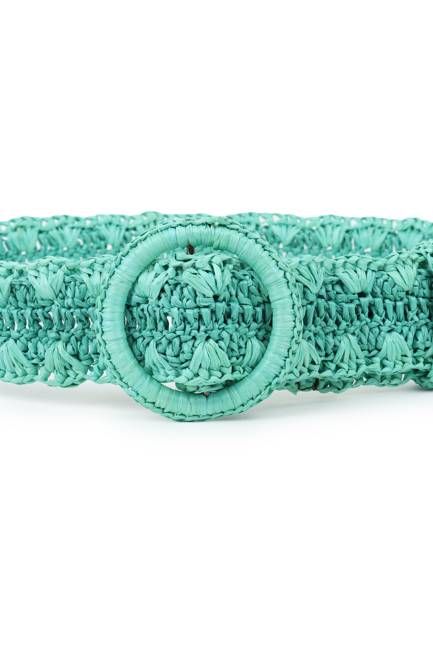 RAFFIA Belt Mint Green two tone