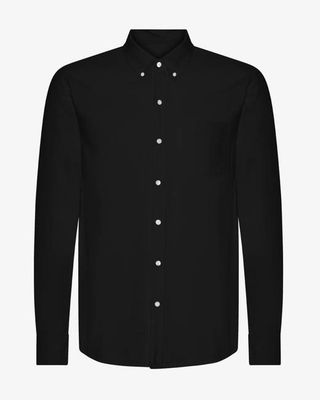 Organic Button Down Shirt - Deep Black