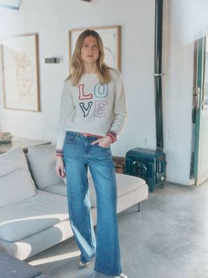 Sweater with embroidery