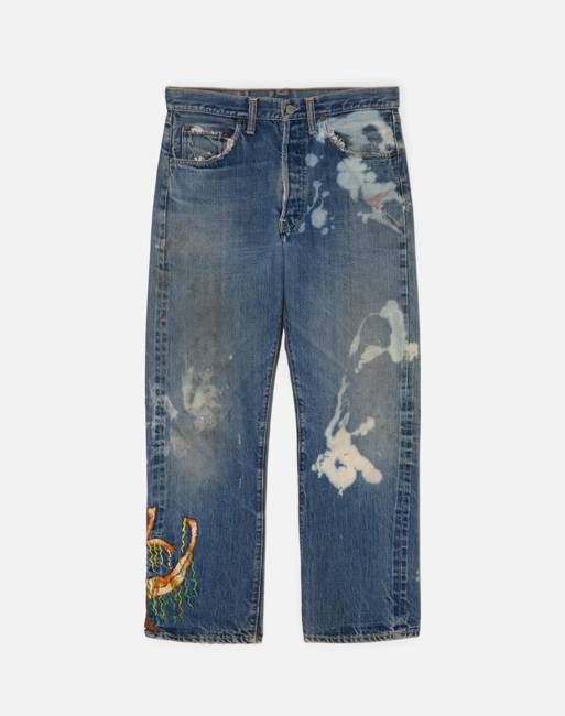 Vintage 60s Levi's Embroidered Big E 501 Single Stitch - #1603