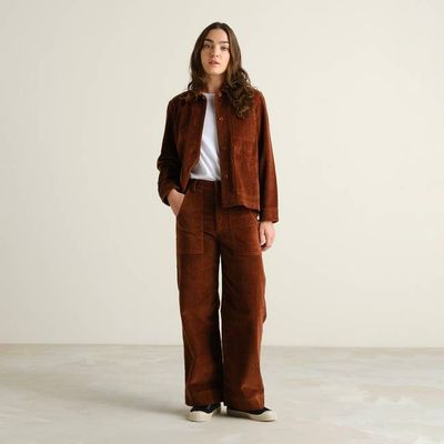 DEDICATED - Workwear Pants Vara Corduroy Cappuccino Brown