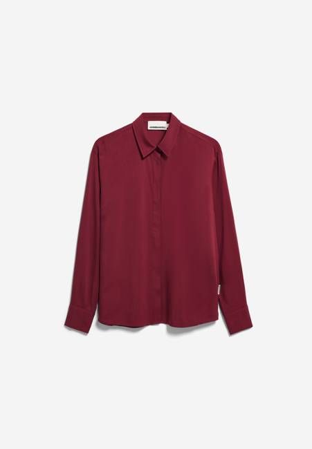LARISAANA LONGSLEEVE BLOUSE | velvet red