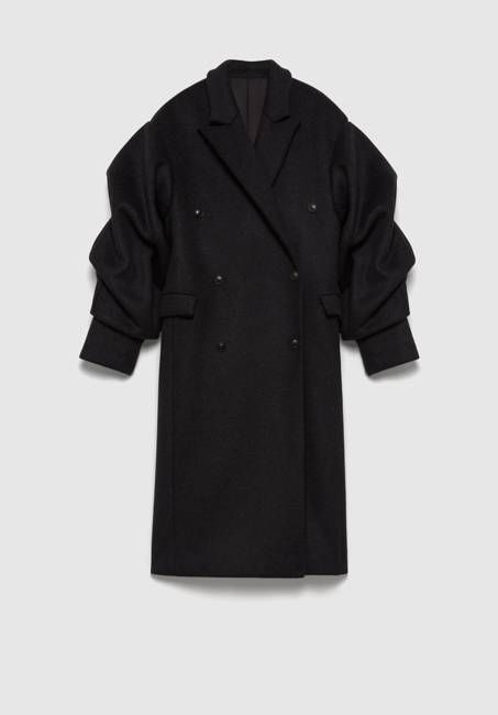 Pleated Sleeve Coat
