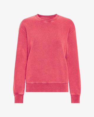 Women Classic Organic Crew - Faded Red