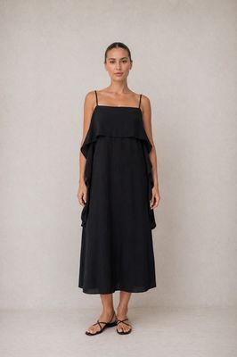 Black Midi Sun Dress - ARCHIVE SALE