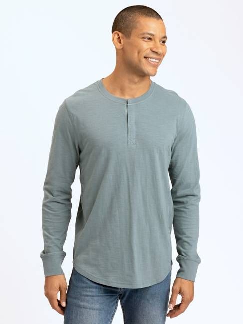 Leeroy Long Sleeve Slub Henley
