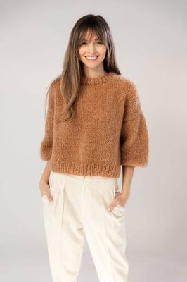 Chunky Mohair - Bio Wool Sweater in Camel