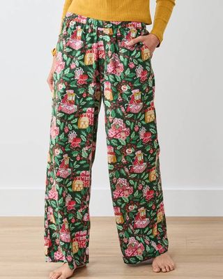 Holly Gifts - Lightweight Flannel Wide Leg PJ Pants - Garland