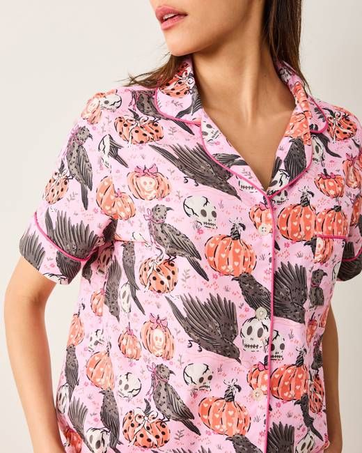 Sleepy Hollow - Short PJ Set - Nevermore Pink