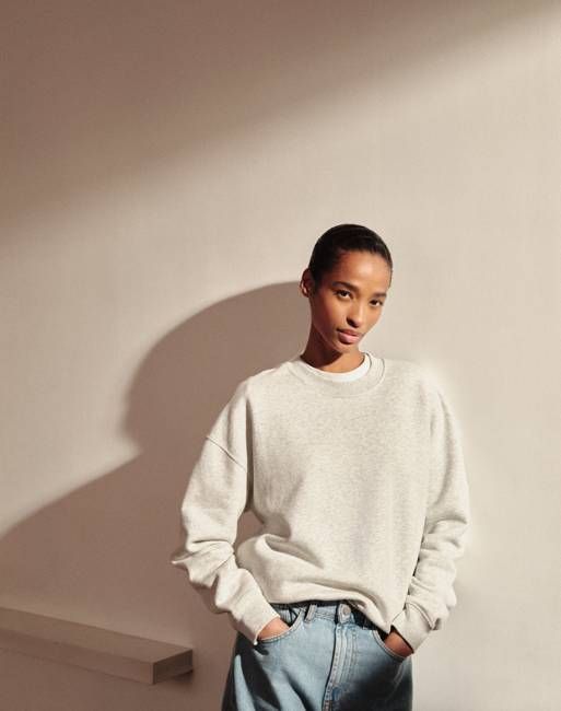 The Brushed / Relaxed-fit Sweatshirt - Ice Grey, Renewed + Restored