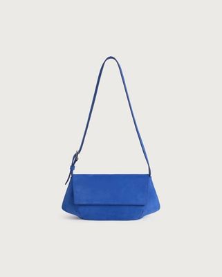 Elektrische blaue Lederhandtasche Jennie