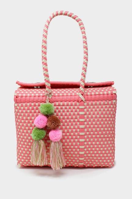 Bombon Mini Tote | Coral/Bone