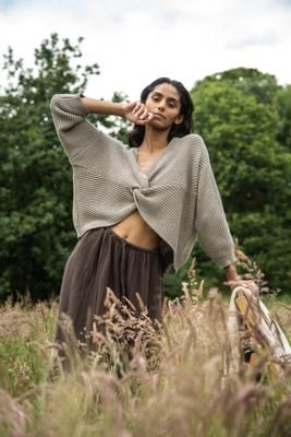 Brooke-Leigh Recycled Cotton Jumper in Natural