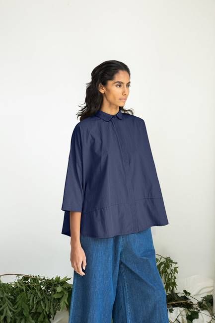 Lissie Organic Cotton Shirt in Midnight