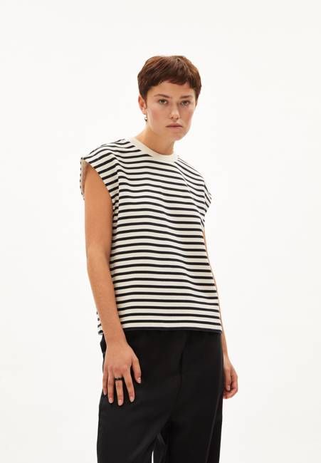 ARANJAA STRIPE| undyed-black