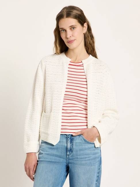 Textured cardigan (GOTS)