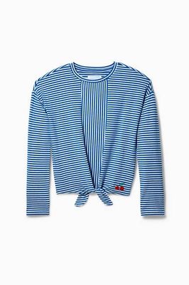Front Tie Stripe Tee - FINAL SALE