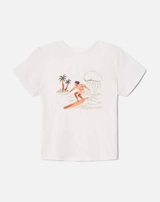 Classic "Hug a Surfer" Tee - Vintage White