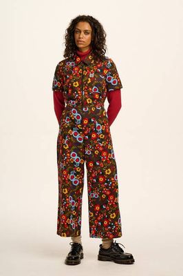 Ragan - Cotton Jumpsuit in Follow Trails Floral Print