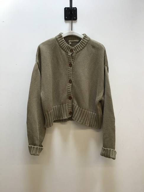 Sugi Organic Cotton Cardigan in Taupe Sample