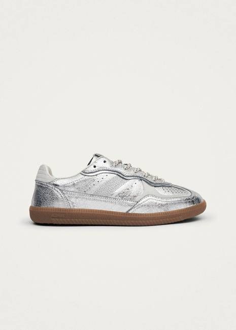 Tb.490 Shimmer Recycled Silver Cream Leather Sneakers