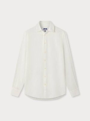Men's White Galliot Cotton Waffle Shirt