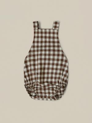 Chestnut Gingham Bloomers With Braces