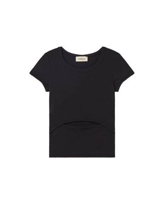 Black opening Faye top