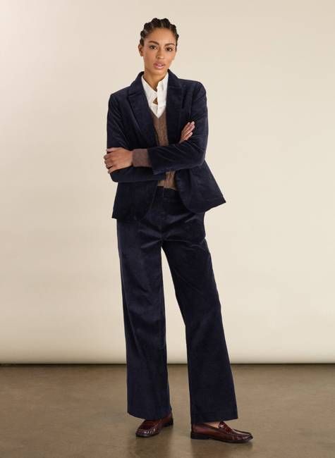 Melis Organic Cotton Corduroy Wide Leg Trousers