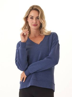 Elisha Triblend Fleece V-Neck Pullover