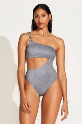 Cosmo One Shoulder One Piece - Twilight Metallic