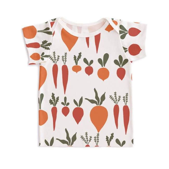 Short-Sleeve Lap Tee - Root Vegetables Natural