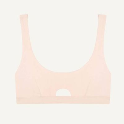 Organic Cotton Keyhole Soft Bra in Quartz