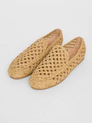 Raffia slippers