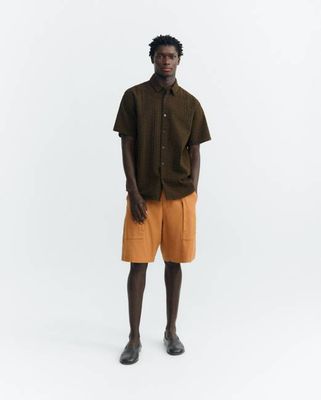 Tom brown seersucker shirt