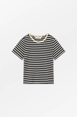 Marron regular tee - Navy/Off white stripe